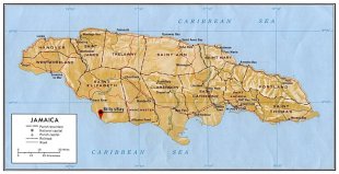 eine Landkarte von Jamaika